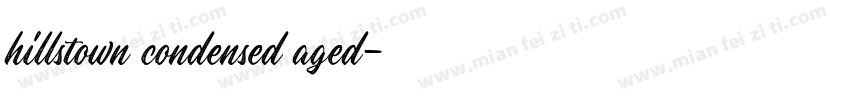 hillstown condensed aged字体转换